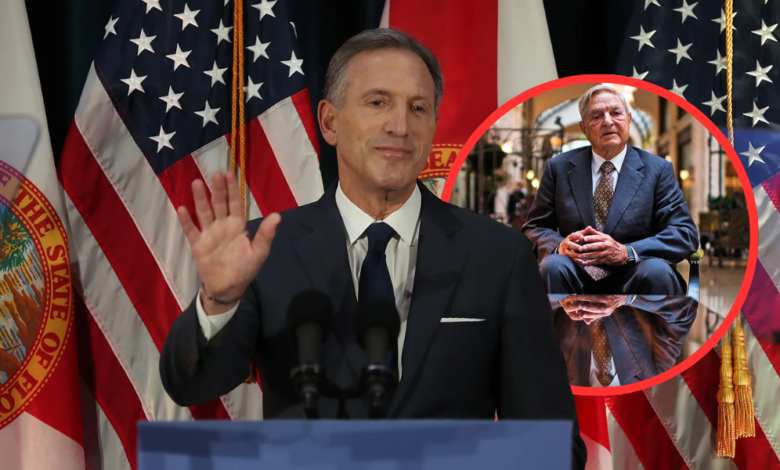 Howard Schultz and George Soros