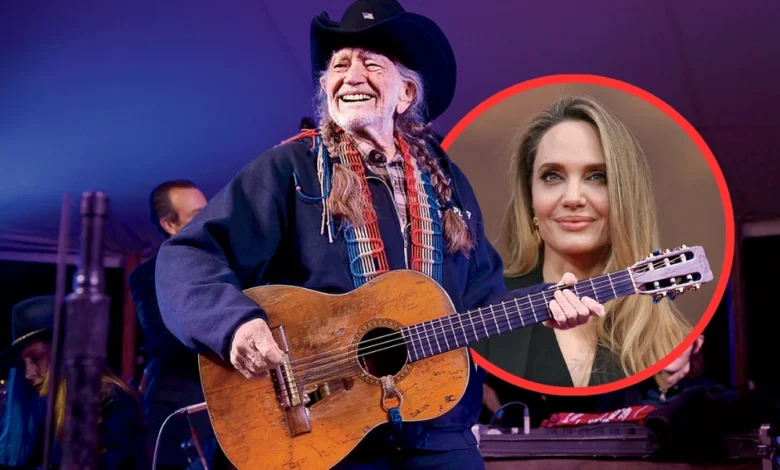 Willie Nelson and Angelina Jolie