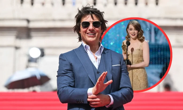 Tom Cruise and Emma Stone