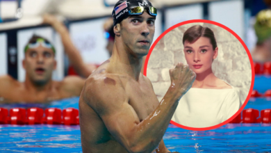 Michael Phelps and Audrey Hepburn