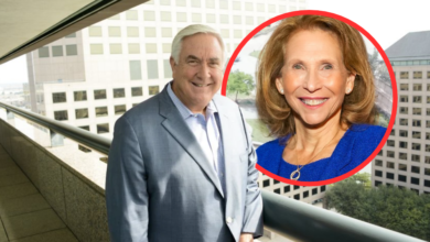 Tim Dove and Shari Redstone
