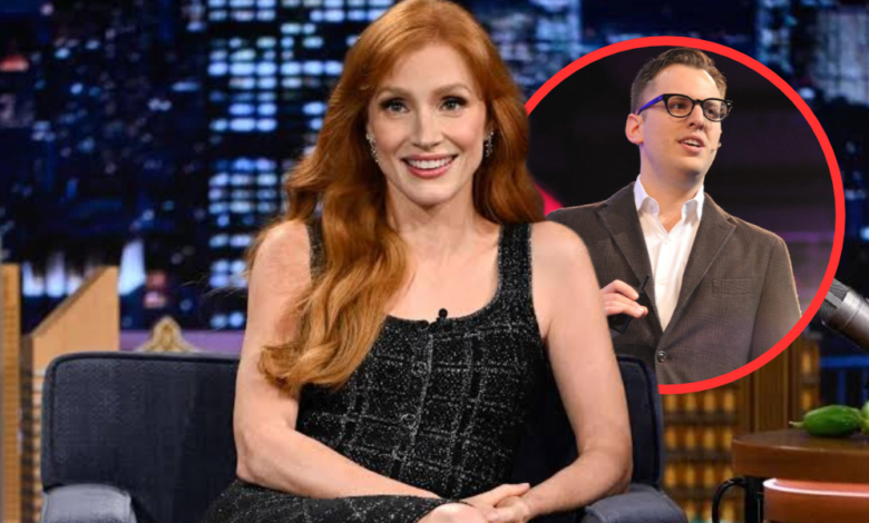 Jessica Chastain and Mike Krieger